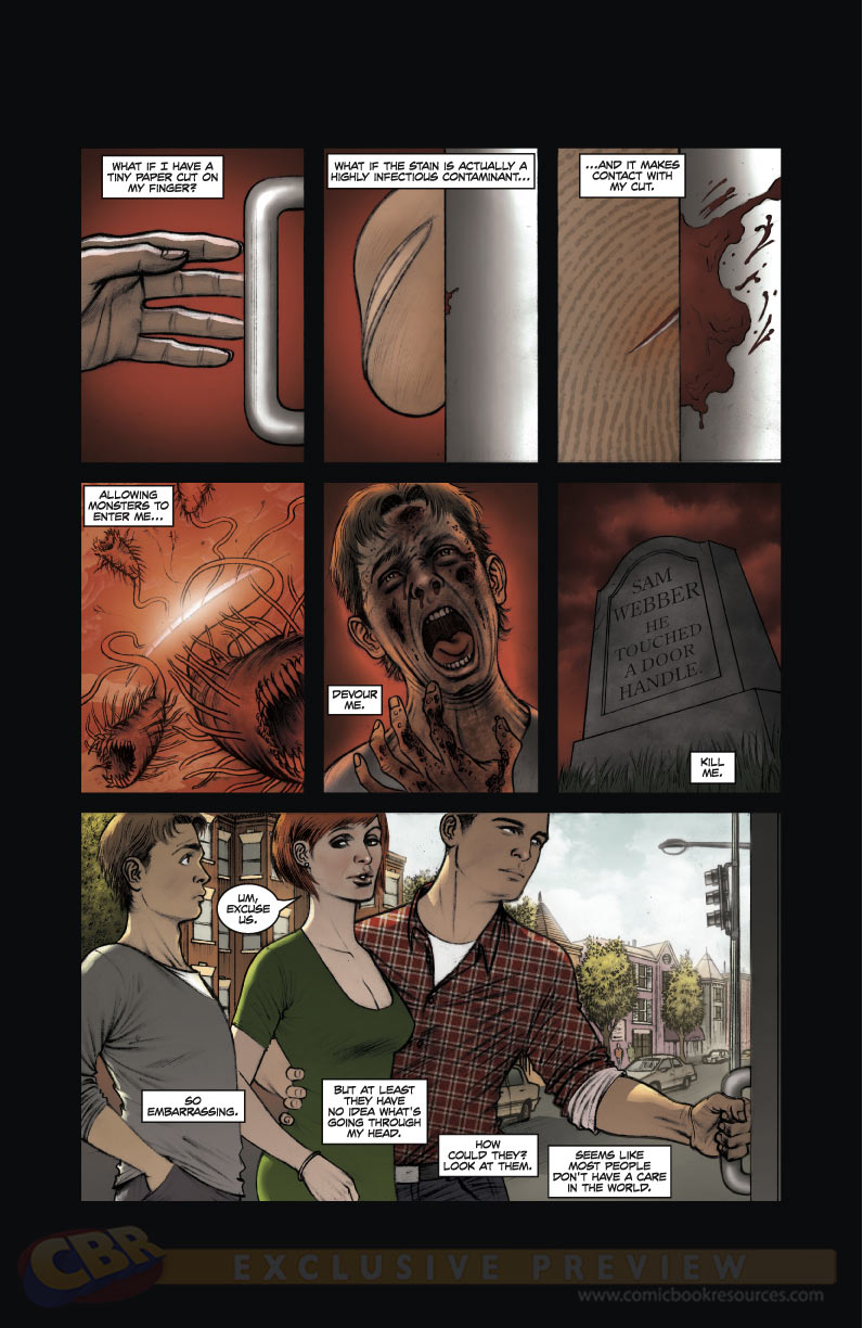 Whispers #1 (2012) drawn and written by Joshua Luna, page 2.